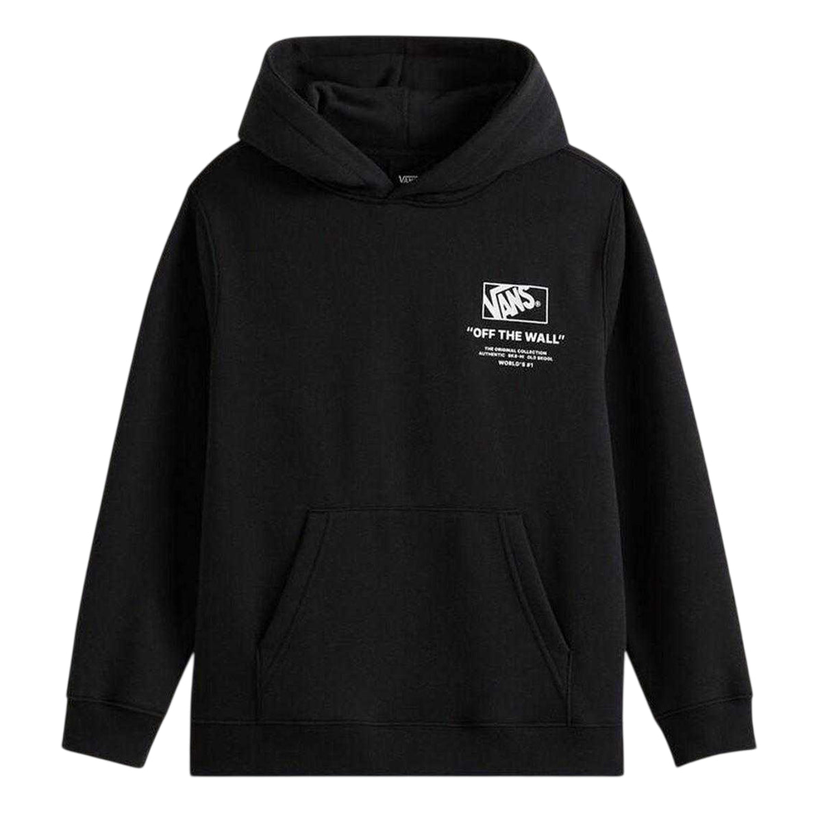 Black - Front - Vans Childrens-Kids Off The Wall Back Logo Hoodie