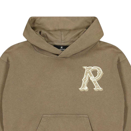 Dusty Brown - Side - Represent Childrens-Kids Western Initial Hoodie