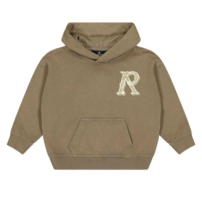 Dusty Brown - Front - Represent Childrens-Kids Western Initial Hoodie