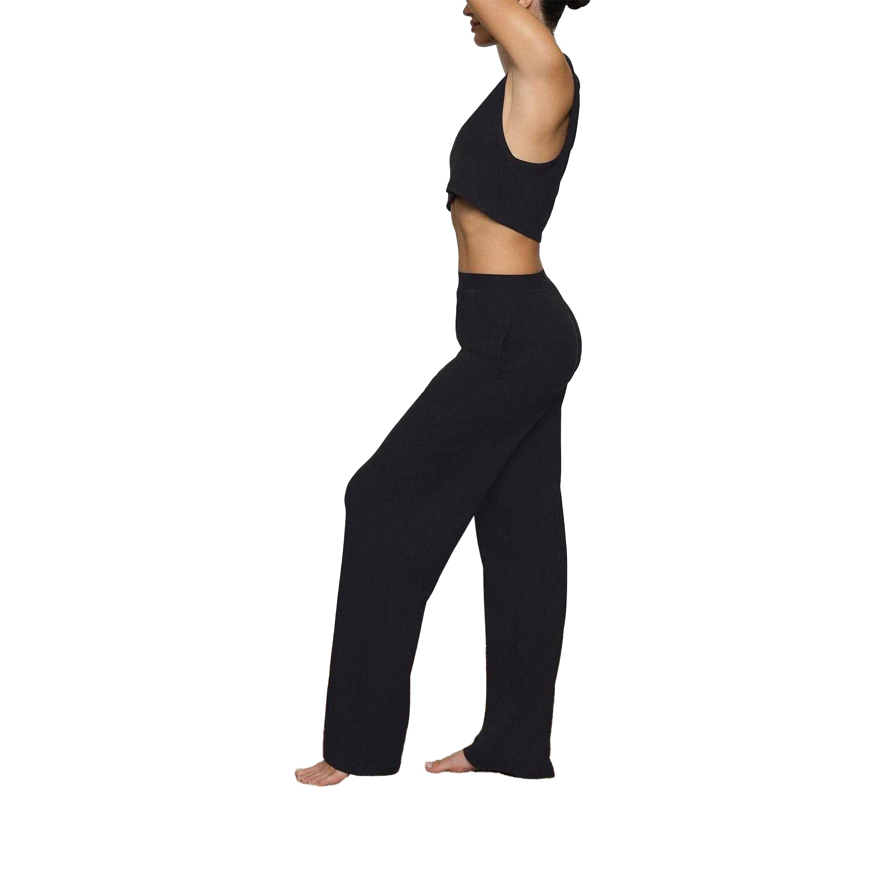 Onyx - Side - Skims Womens-Ladies Modal Boyfriend Lounge Pants