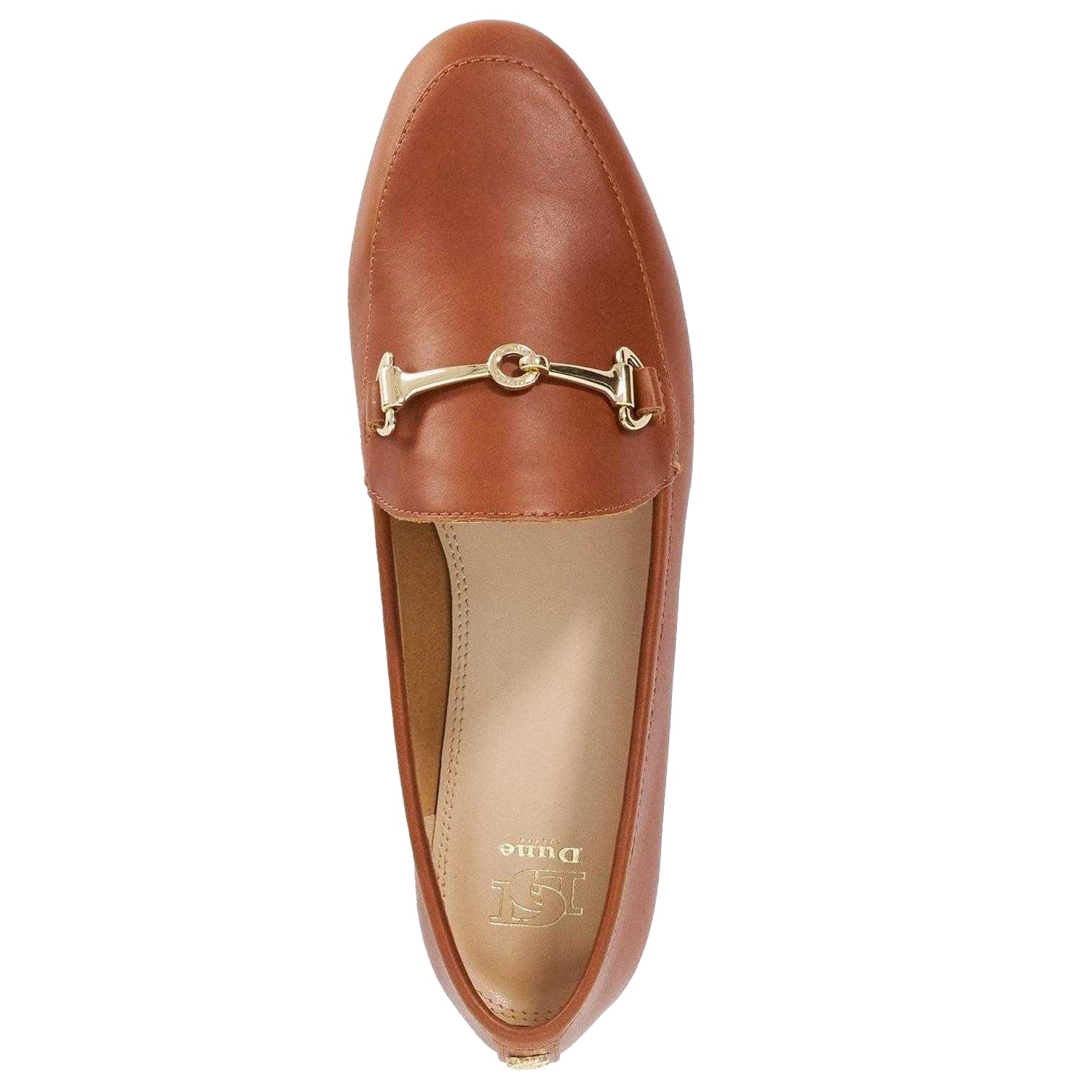 Tan - Side - Dune London Womens-Ladies Grandly Leather Loafers