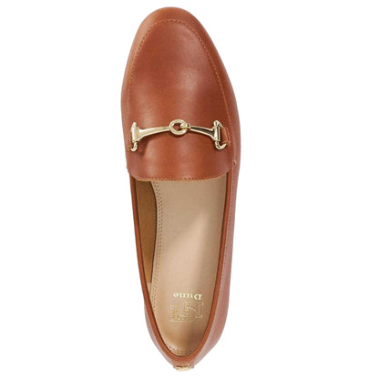 Tan - Side - Dune London Womens-Ladies Grandly Leather Loafers