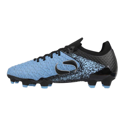 Black-Blue - Back - Sondico Childrens-Kids Blaze Firm Ground Football Boots