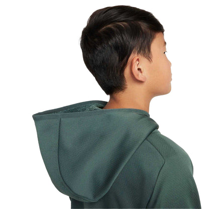 Vintage Green - Lifestyle - Nike Childrens-Kids Therma Fit Long-Sleeved Full Zip Hoodie