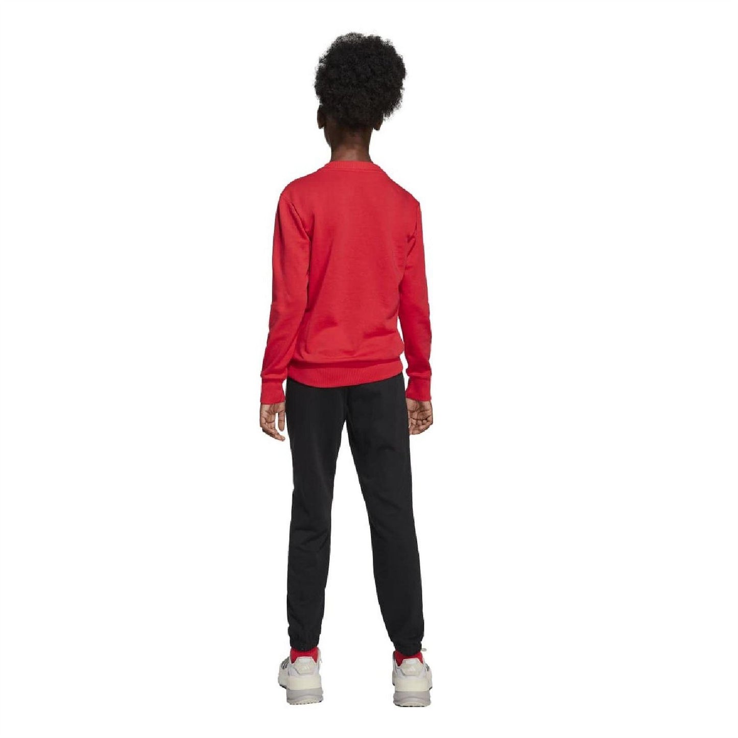 Ruby Red - Back - Adidas Childrens-Kids Essentials Hoodie And Joggers Set
