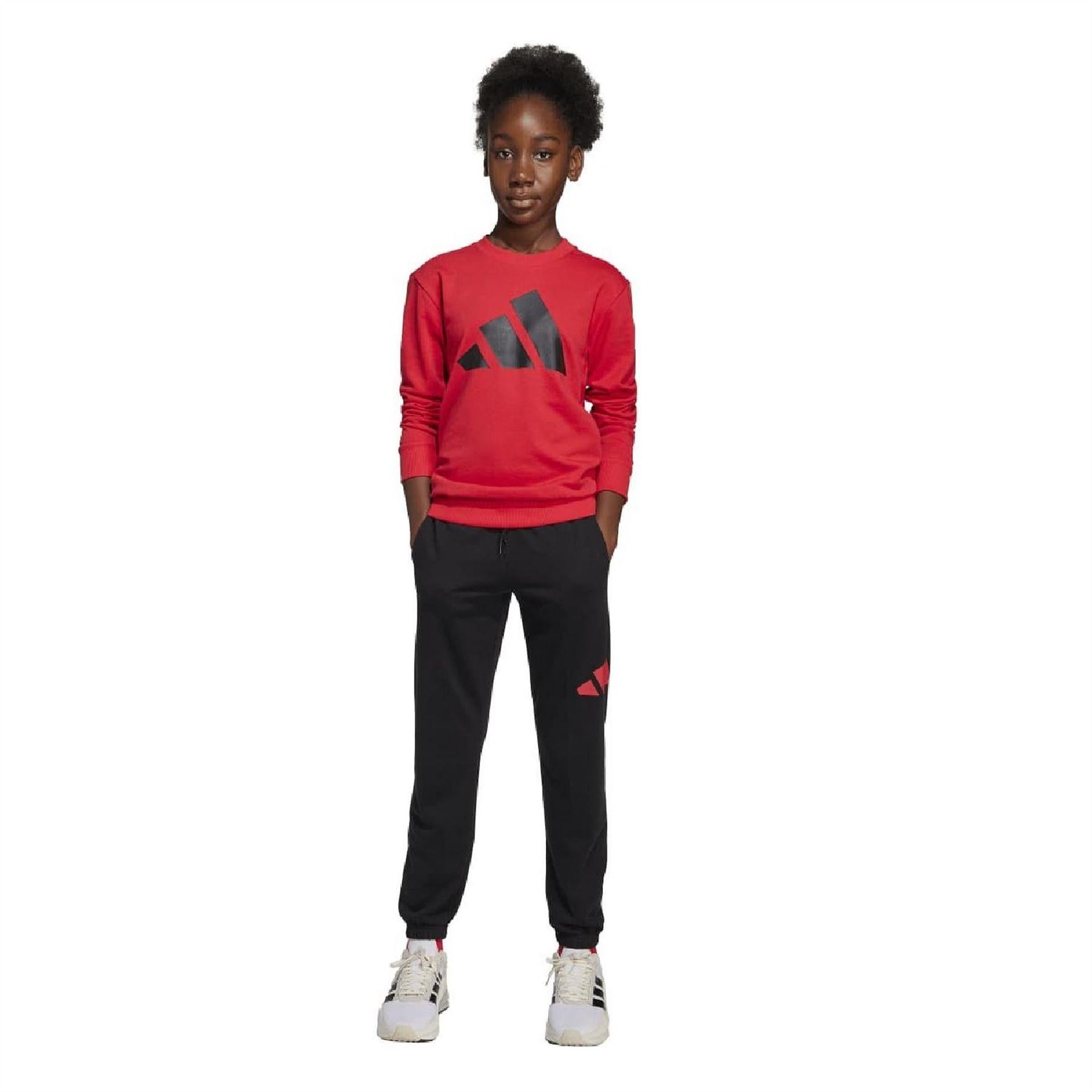 Ruby Red - Lifestyle - Adidas Childrens-Kids Essentials Hoodie And Joggers Set