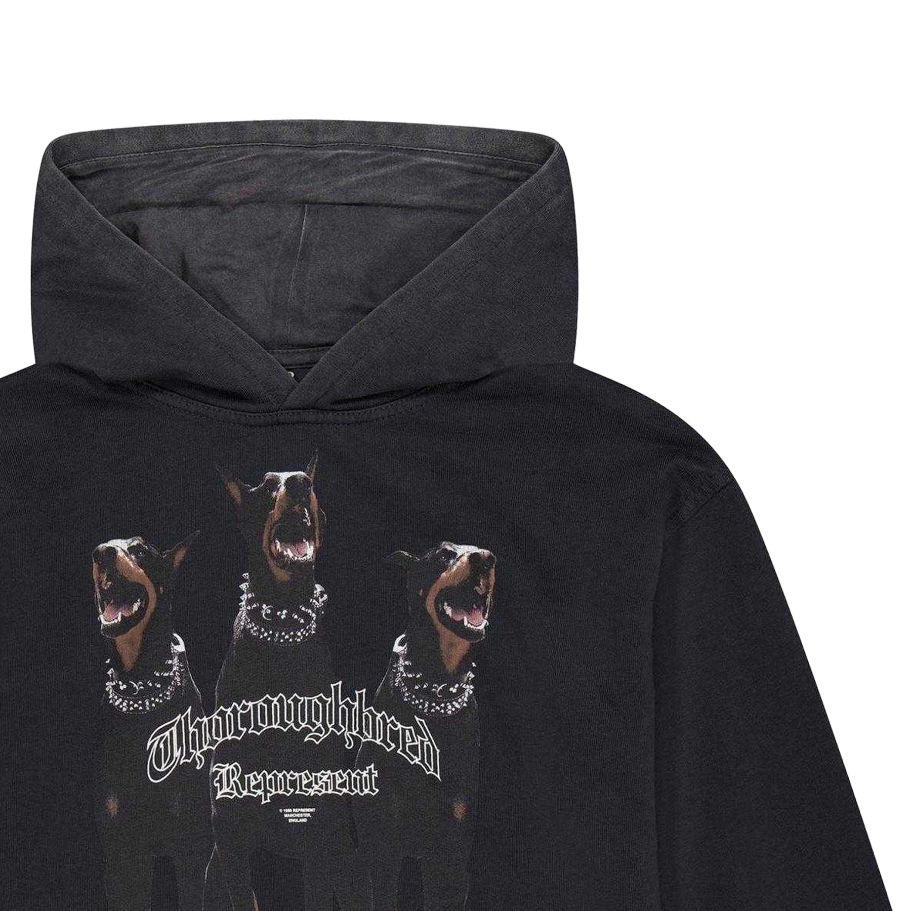 Black - Side - Represent Childrens-Kids Thoroughbred Oversized Hoodie