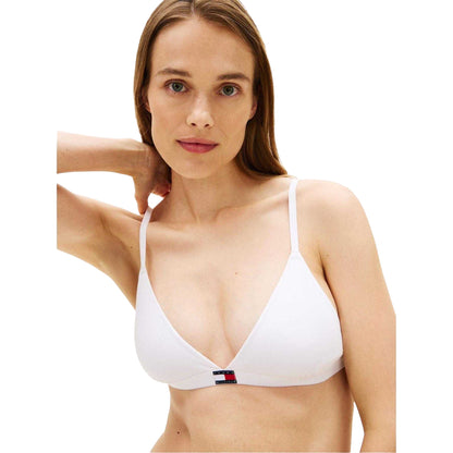 Grey-Black-White - Side - Tommy Hilfiger Womens-Ladies Logo Non-Wired Bralette (Pack of 3)