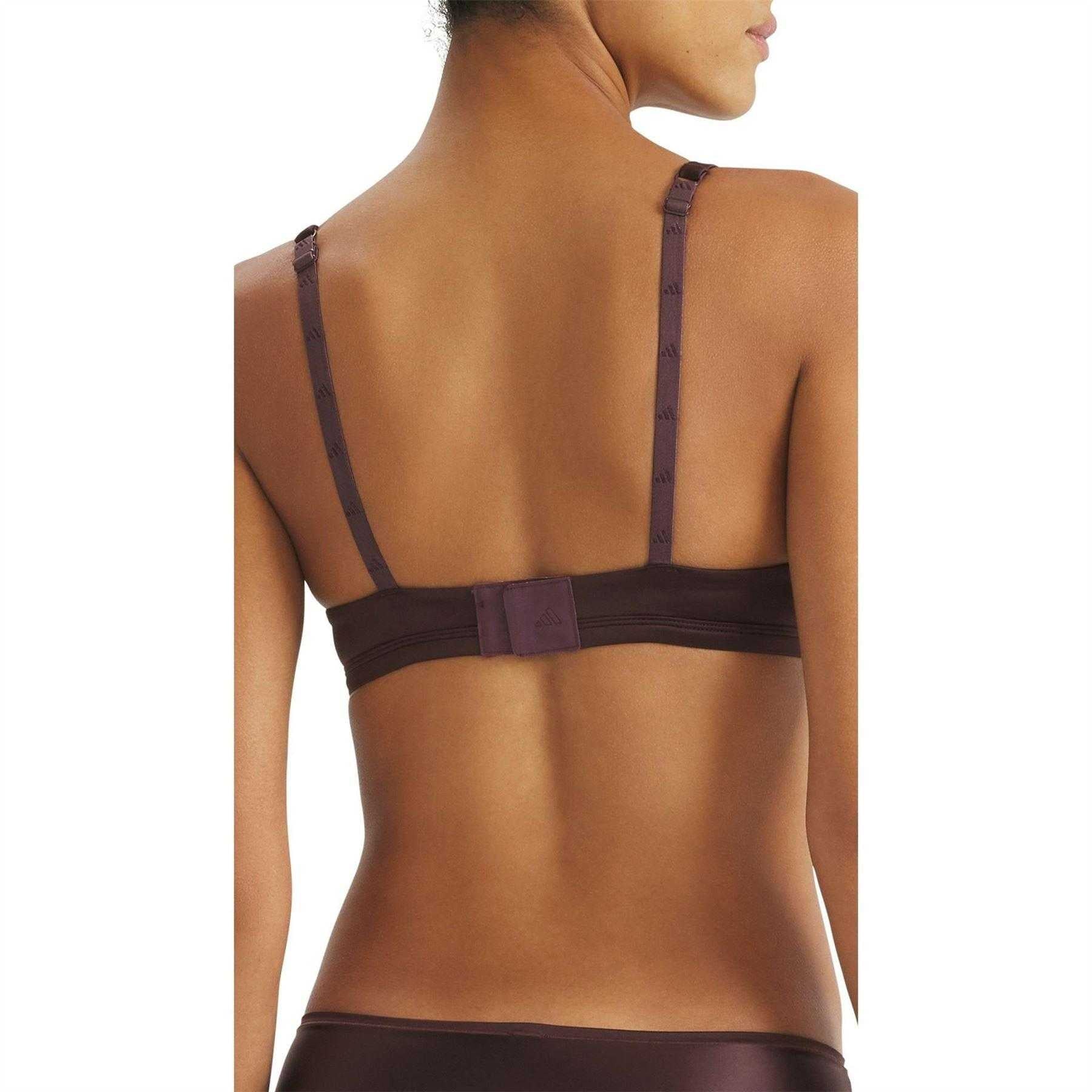 Brown - Back - Adidas Womens-Ladies Sports T-Shirt Bra