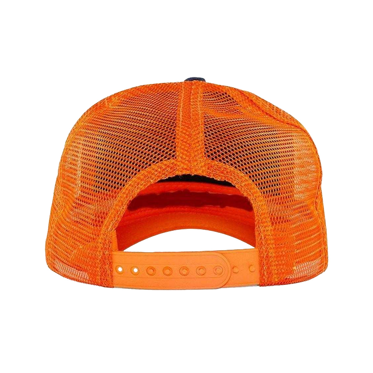 Dark Blue-Orange - Back - John Hatter Mens Cash Is King Trucker Cap