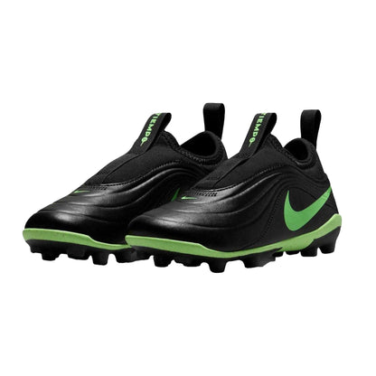 Black-Green - Side - Nike Childrens-Kids Tiempo Club Firm Ground Football Boots