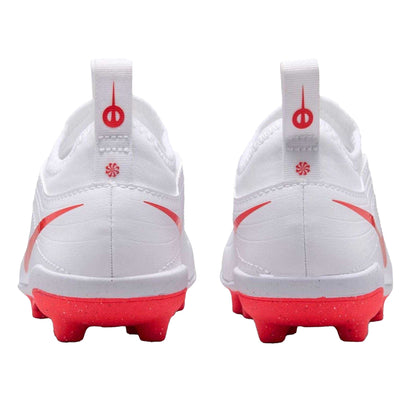 White-Red - Side - Nike Childrens-Kids Tiempo Club Firm Ground Football Boots