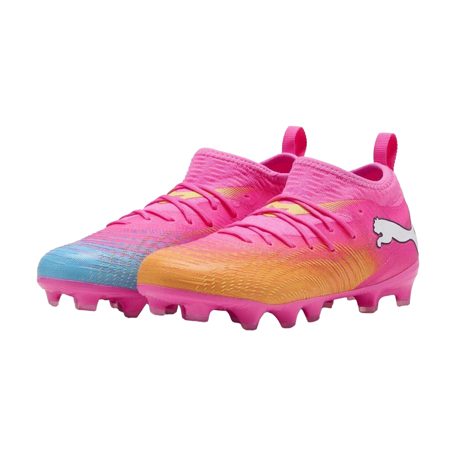 Pink - Pack Shot - Puma Childrens-Kids Future 9 Match Firm Ground Football Boots