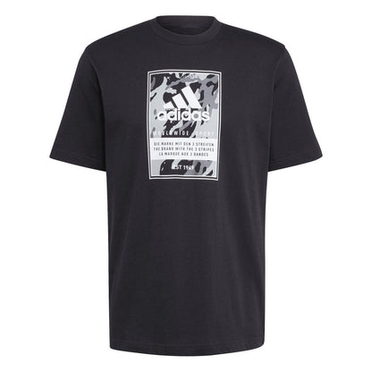 Black - Front - Adidas Mens Badge Of Sport T-Shirt