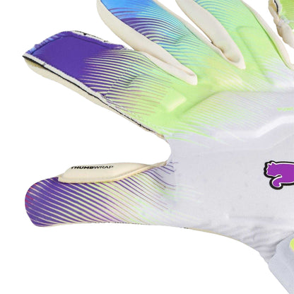 White-Purple - Back - Puma Unisex Adult Ultra Ultimate Hybrid Goalkeeper Gloves