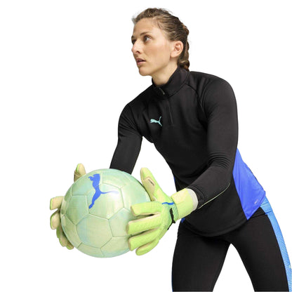 Green-Blue-White - Pack Shot - Puma Unisex Adult Ultra Ultimate Hybrid Goalkeeper Gloves