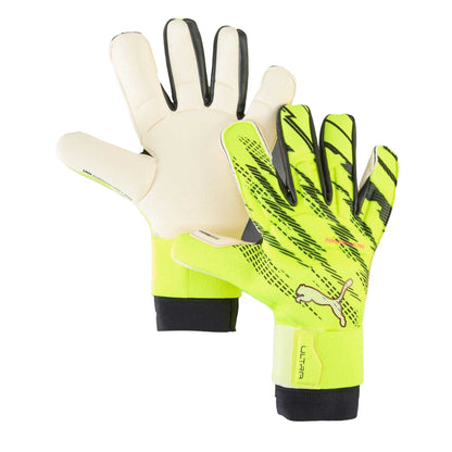 Lime-Black - Front - Puma Unisex Adult Ultra Ultimate Hybrid Goalkeeper Gloves