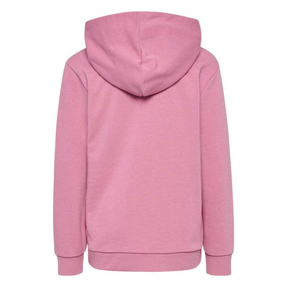 Pink - Back - Hummel Girls Base Loopback Hoodie