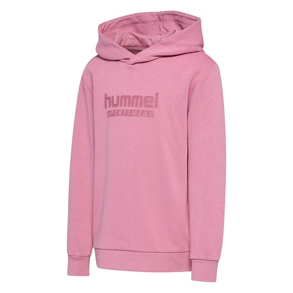 Pink - Side - Hummel Girls Base Loopback Hoodie
