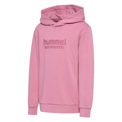 Pink - Side - Hummel Girls Base Loopback Hoodie