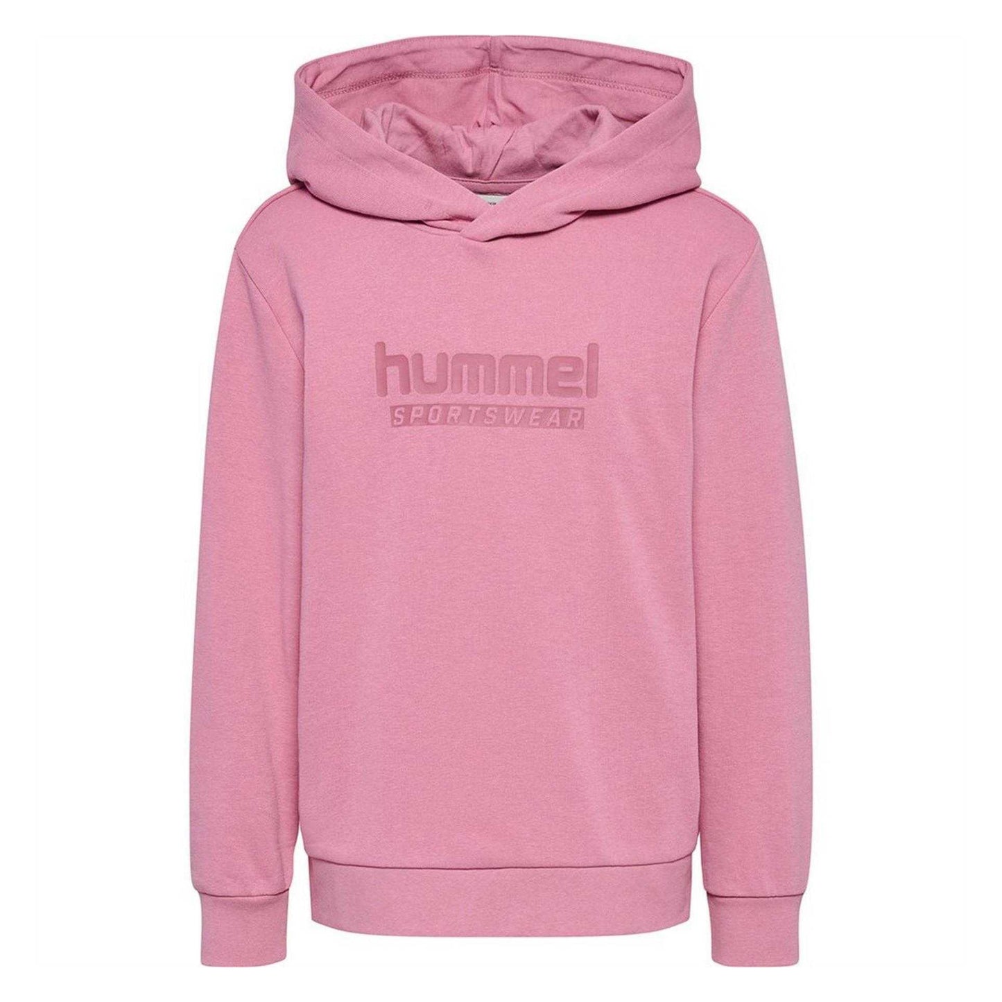 Pink - Front - Hummel Girls Base Loopback Hoodie