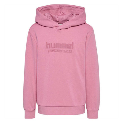 Pink - Front - Hummel Girls Base Loopback Hoodie