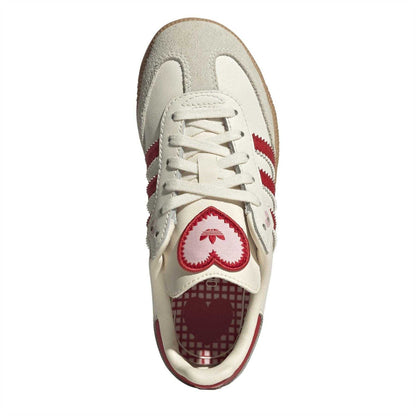 Cream-Red - Lifestyle - Adidas Childrens-Kids Samba OG Leather Trainers