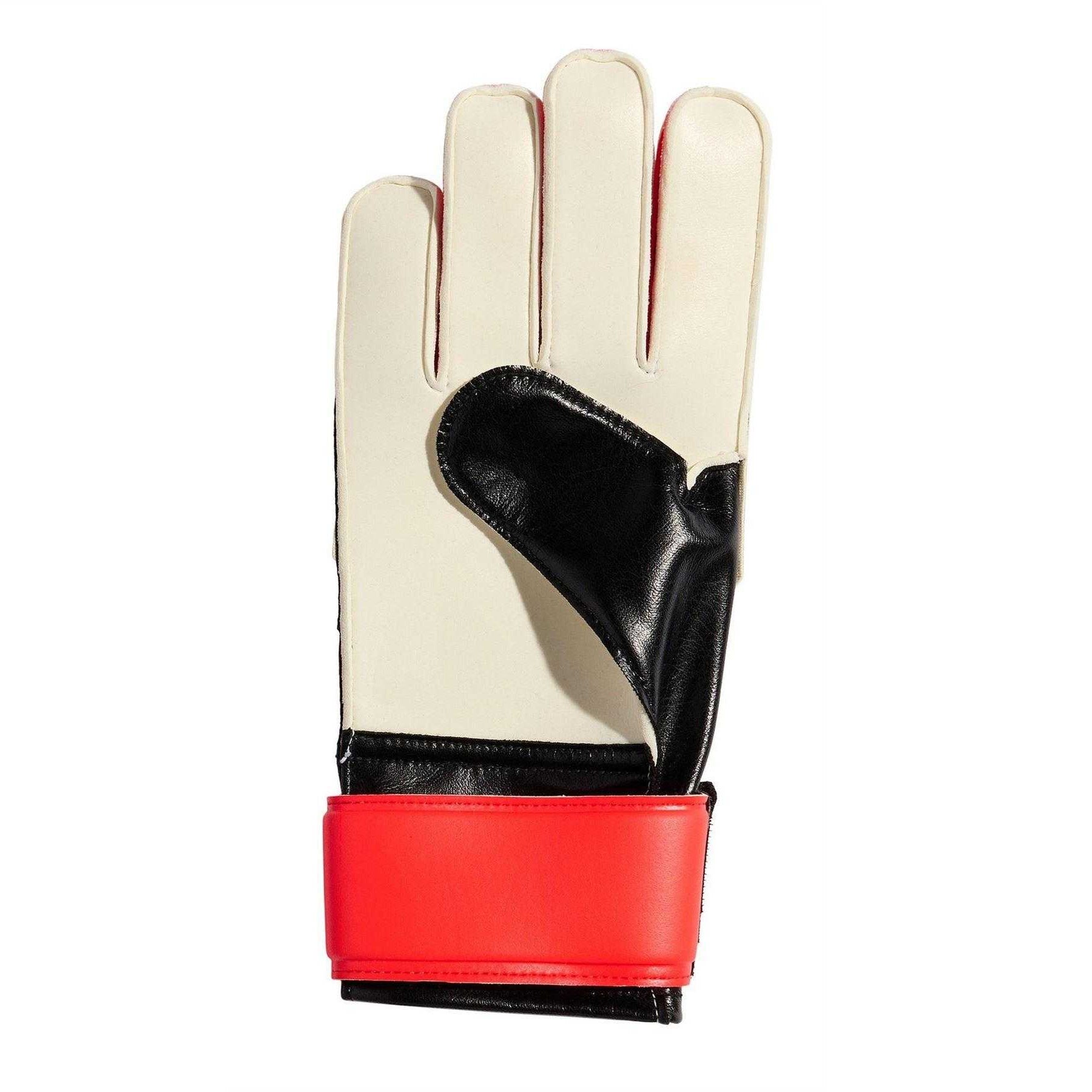 Black-Red - Back - Adidas Childrens-Kids Predator 3 Stripes Goalkeeper Gloves