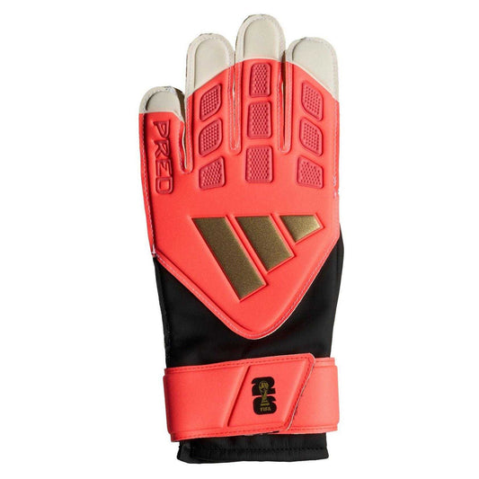Pink-Black - Front - Adidas Childrens-Kids Predator 3 Stripes Goalkeeper Gloves