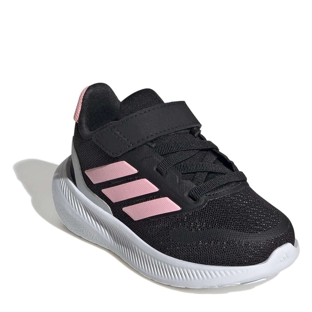 Black-Pink - Side - Adidas Childrens-Kids Runfalcon 5 Trainers