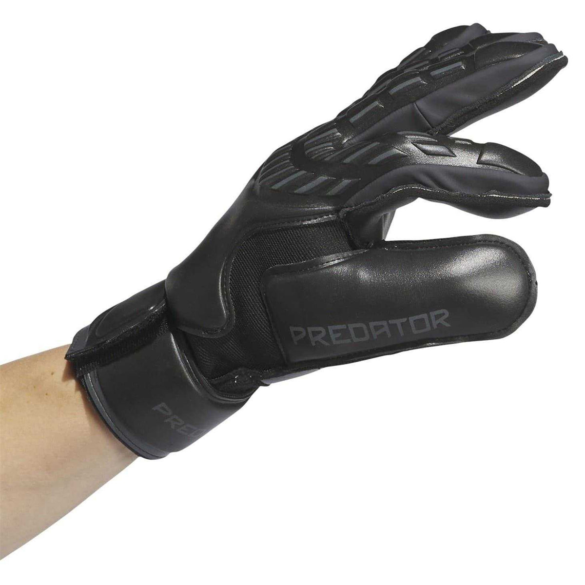Black - Lifestyle - Adidas Unisex Adult Predator Match Fingersave Goalkeeper Gloves