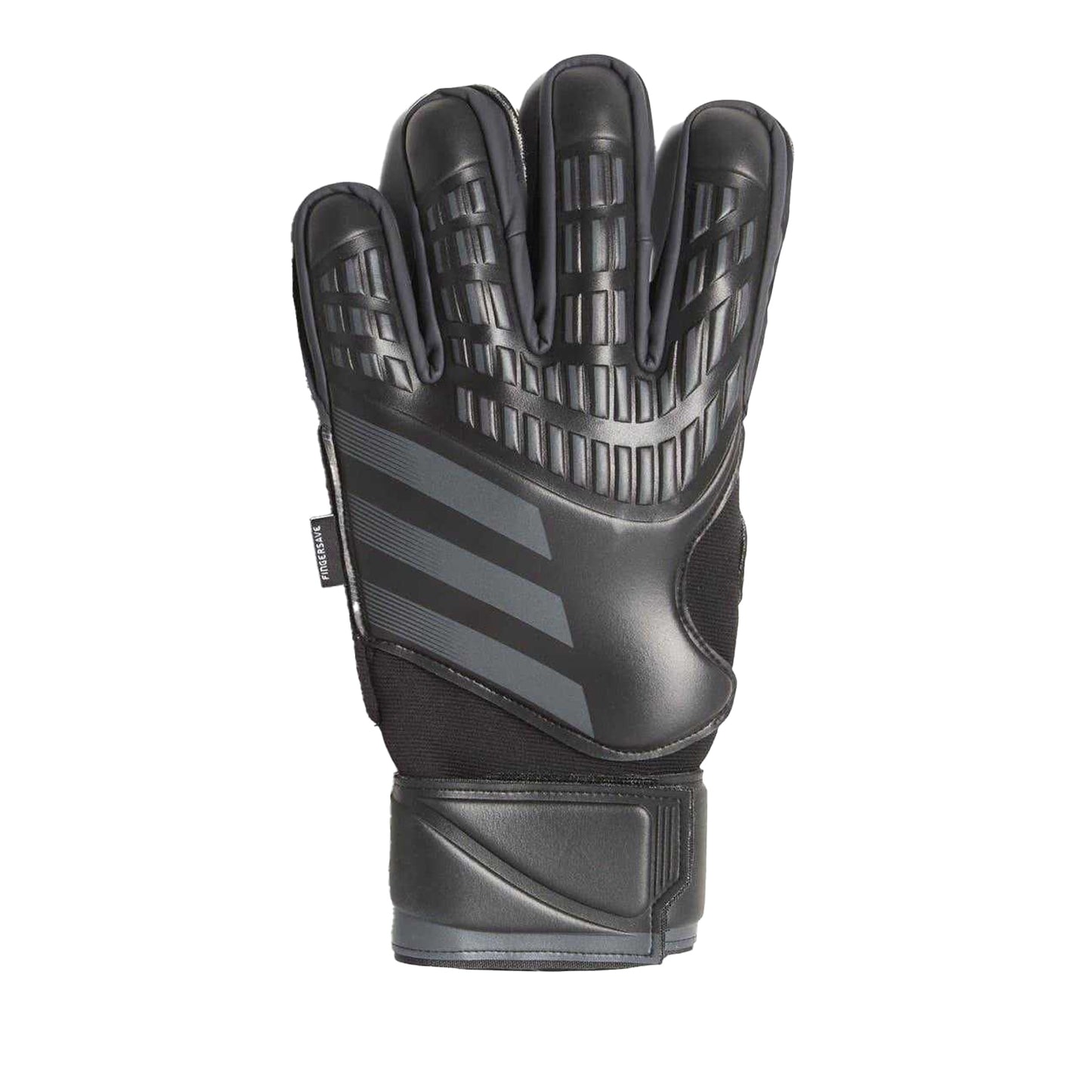 Black - Front - Adidas Unisex Adult Predator Match Fingersave Goalkeeper Gloves