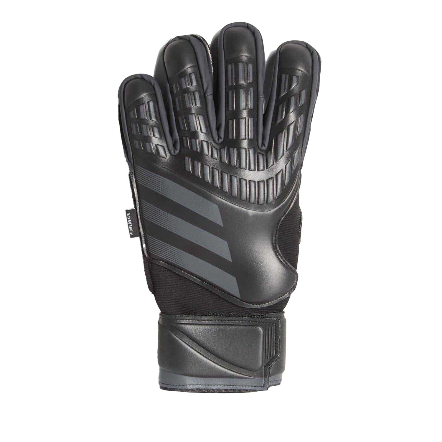 Black - Front - Adidas Unisex Adult Predator Match Fingersave Goalkeeper Gloves