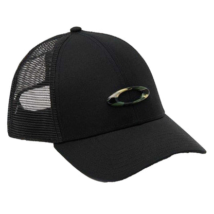 Black - Back - Oakley Mens Eclipse Camo Trucker Cap