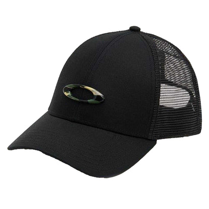 Black - Front - Oakley Mens Eclipse Camo Trucker Cap
