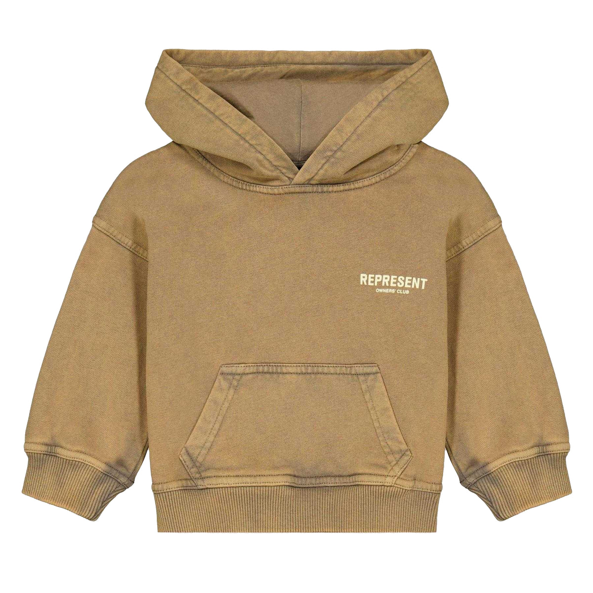 Almond - Front - Represent Childrens-Kids Mini Owners Club Oversized Hoodie
