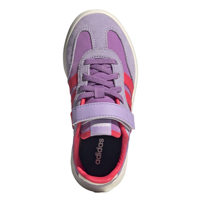Purple - Side - Adidas Childrens-Kids Barreda Decode Suede Trainers