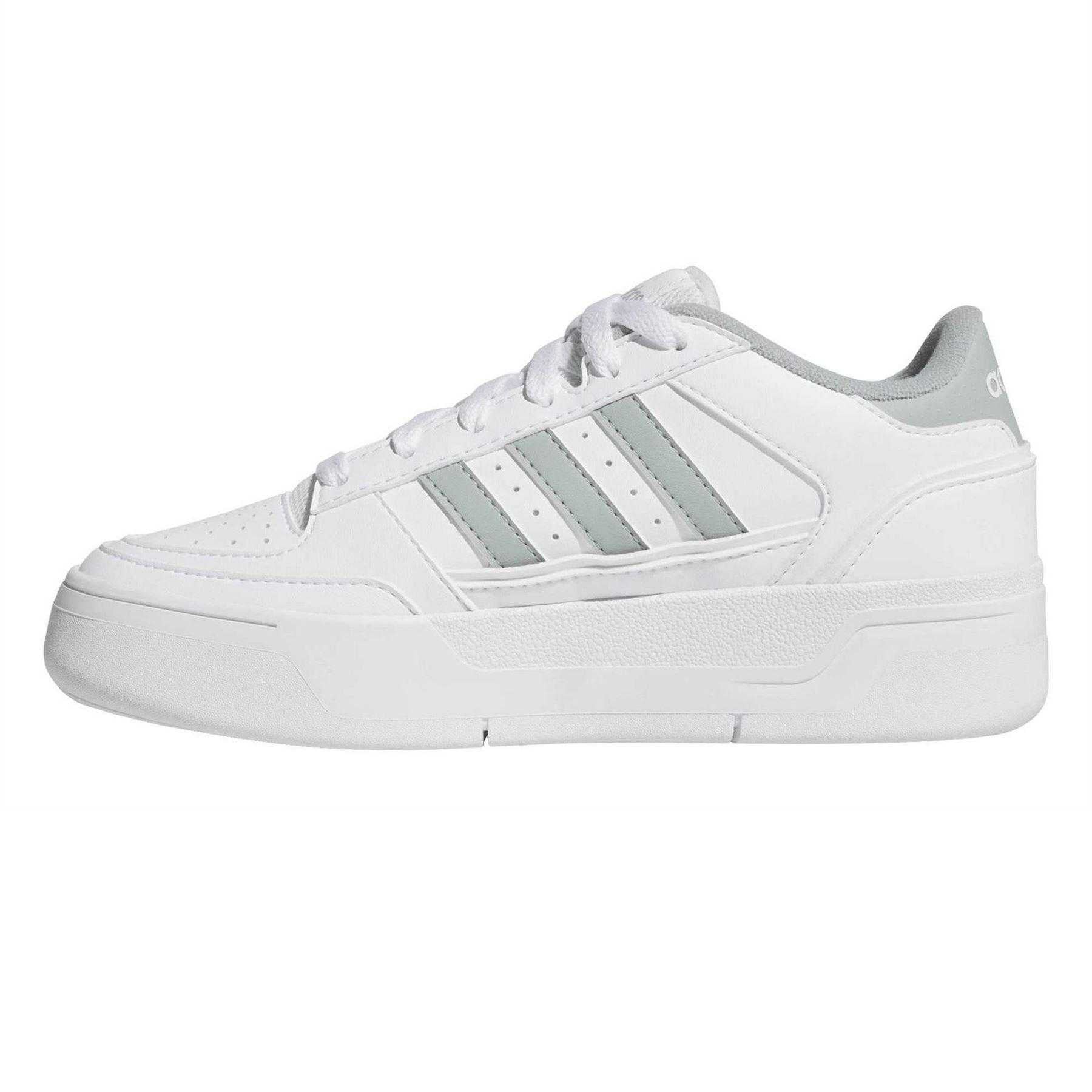 White - Side - Adidas Childrens-Kids Break Start Trainers