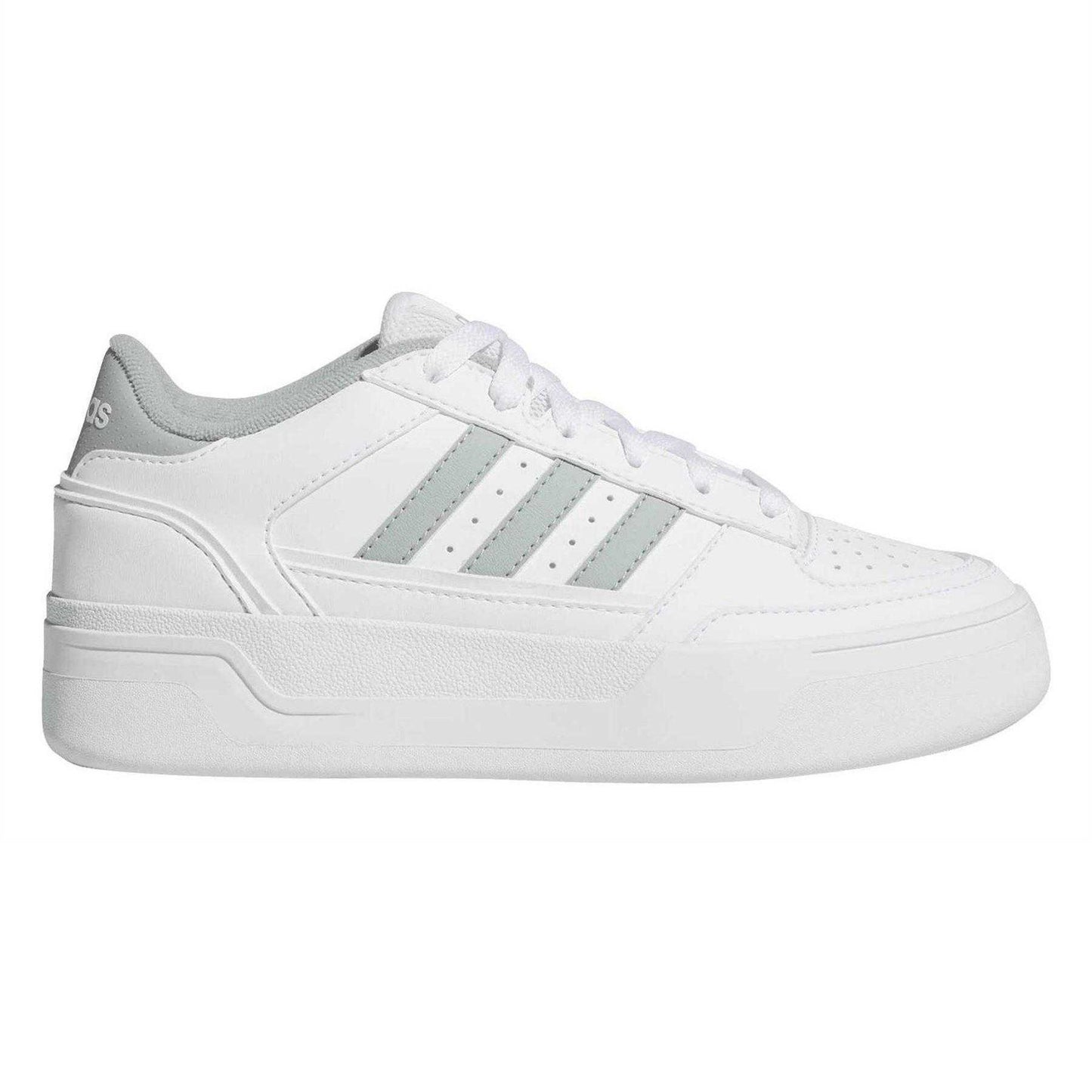 White - Front - Adidas Childrens-Kids Break Start Trainers