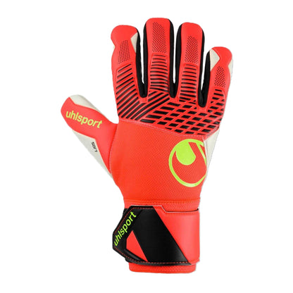 Fluorescent Red - Front - UHL Sport Unisex Adult Fangmaschine Soft Goalkeeper Gloves