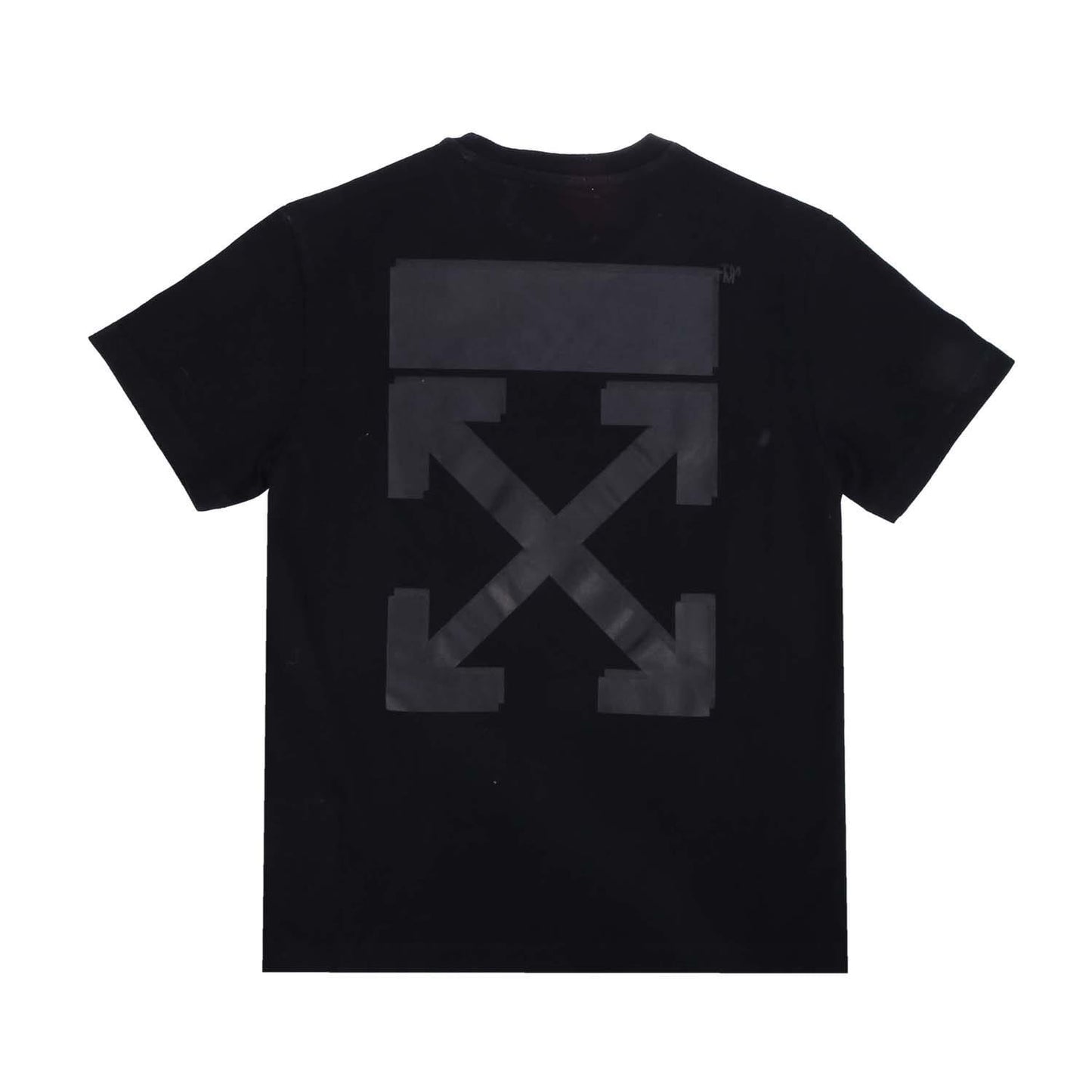 Black - Back - Off White Childrens-Kids Arrow Rubber T-Shirt