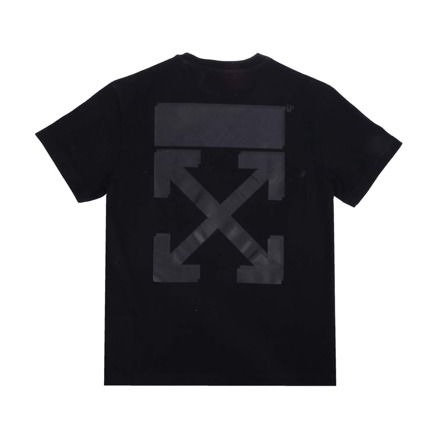 Black - Back - Off White Childrens-Kids Arrow Rubber T-Shirt