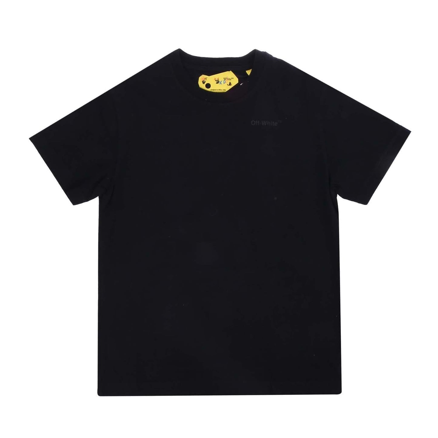 Black - Front - Off White Childrens-Kids Arrow Rubber T-Shirt