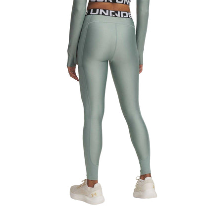 Green - Back - Under Armour Womens-Ladies HeatGear Fitted Leggings