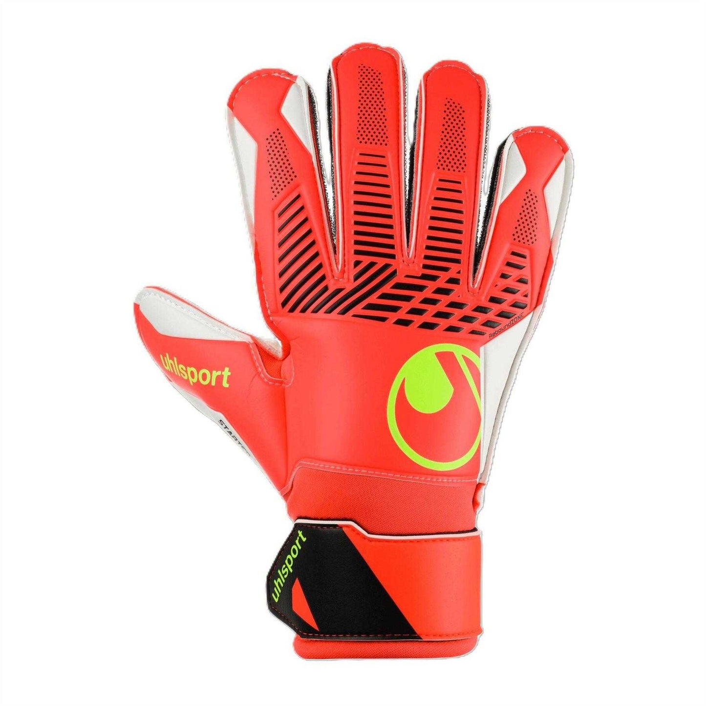 Fluorescent Red - Front - UHL Sport Unisex Adult Fangmaschine Starter Soft Goalkeeper Gloves