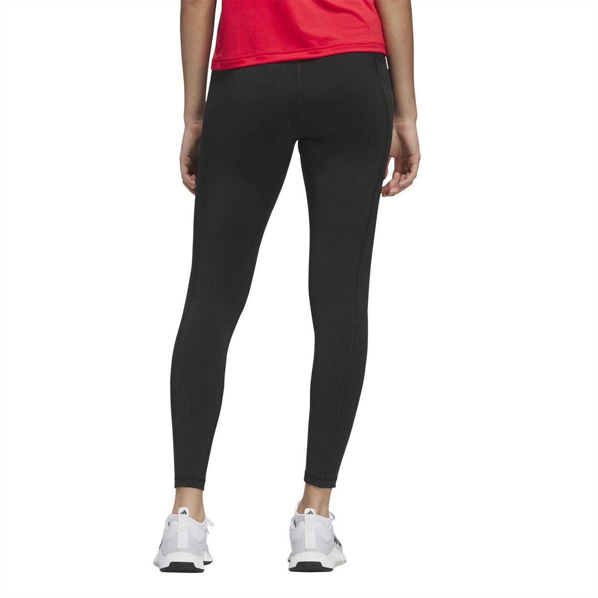 Black - Back - Adidas Womens-Ladies Shaped 7-8 Leggings