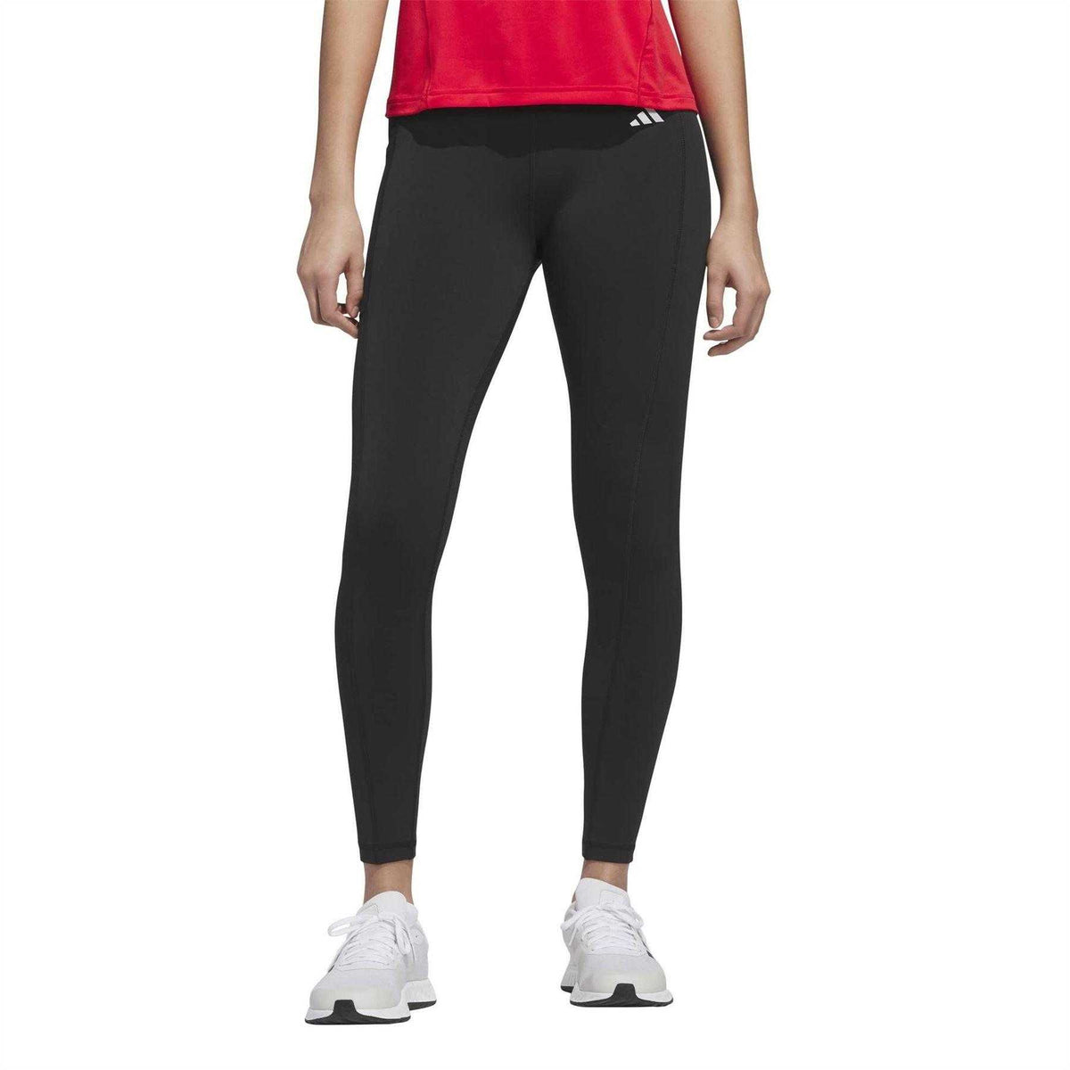 Black - Pack Shot - Adidas Womens-Ladies Shaped 7-8 Leggings