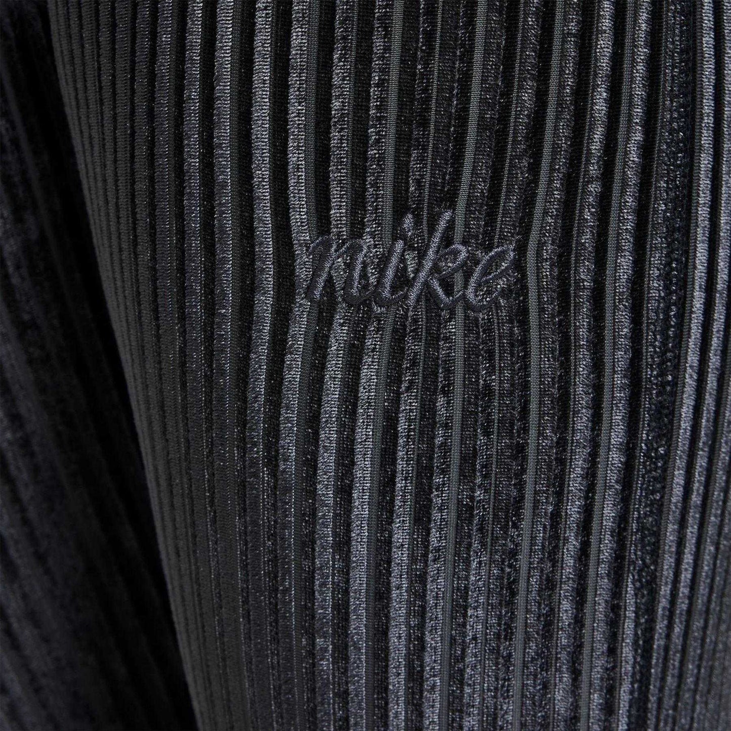 Black-Iron Grey - Side - Nike Girls Ribbed High Rise Flared Leggings