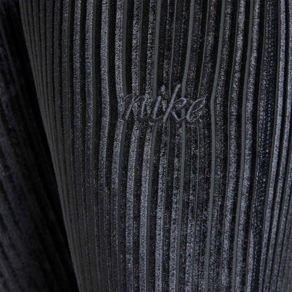 Black-Iron Grey - Side - Nike Girls Ribbed High Rise Flared Leggings