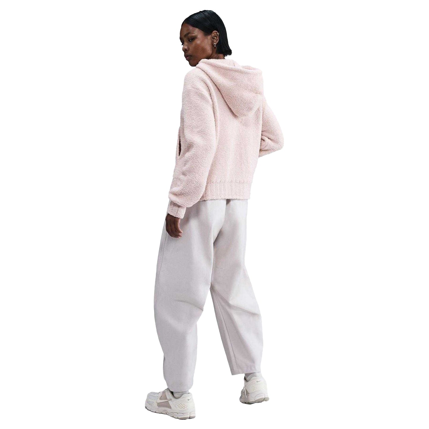 Pink - Back - Nike Womens-Ladies Phoenix Bouclé Hoodie